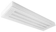 Plafon Led Sobrepor Tubular Triplo Luz Branca Valencia 60cm