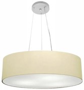 Lustre Pendente Cilíndrico Md-4190 Cúpula em Tecido 55x15cm Algodão Crú - Bivolt