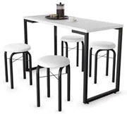 Conjunto Mesa de Cozinha Prattica Industrial 120cm com 4 Banquetas F02