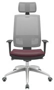 Cadeira Office Brizza Tela Cinza Com Encosto Assento Facto Dunas Bordo Autocompensador 126cm - 63215 Sun House