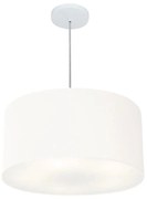 Pendente Cilíndrico Branco MJ-4243 Para Mesa de Jantar e Estar