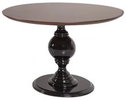 Mesa de Apoio Decorativa Vênus 90x76 Preta/Imbuía G71 - Gran Belo