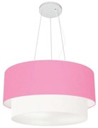 Pendente Cilíndrico Rosa e Branco MJ-4061 Para Mesa de Jantar e Estar