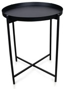 Mesa Lateral Multiuso Redonda Base Industrial Preto 40 cm M02 - D'Rossi