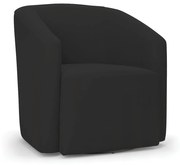 Poltrona Decorativa Base Giratória Stella Max Veludo D03 - D'Rossi - Preto