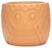 Cachepot Coruja em Cimento Terracota 11,5x13,5 cm - D'Rossi