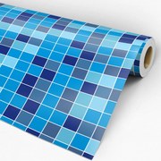 Papel de parede adesivo pastilha azul