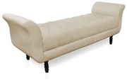 Recamier Olinda Suede 160 cm Pés Torneados Tabaco - D'Rossi - Bege