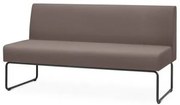 Sofa Pix Assento Courino Cinza Escuro Base Aco Preto - 55117 Sun House