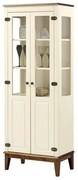 Cristaleira Laura 2 Portas cor Off White com Amendoa 180 cm - 63398 Sun House