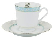 Xícara Café Com Pires 60Ml Porcelana Schmidt - Dec. Audrey 2251