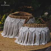 Cesto Decorativo Macramê