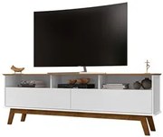 Rack Bancada Para TV Até 65 Polegadas Elegant Cinamomo/Branco - Bechar