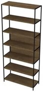 Estante Livreiro Steel Quadra 27809 6 Prateleiras Vermont Base Preta -