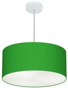 Lustre Pendente Cilíndrico Md-4100 Cúpula em Tecido 50x25cm Verde Folha - Bivolt