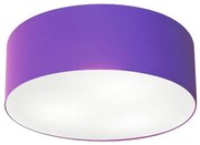 Plafon Cilíndrico Md-3006 Cúpula em Tecido 60x15cm Roxo - Bivolt