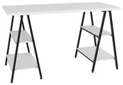 Mesa Escrivaninha Cavalete 135cm Estilo Industrial Prisma C08 Branco C