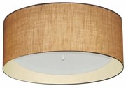 Plafon Cilíndrico Md-3161 Cúpula em Duplo Tecido 50x25cm Palha / Bege - Bivolt