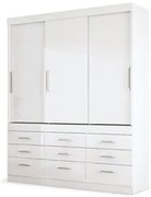 Guarda Roupa Casal Click 3 Portas Branco - Santos Andirá