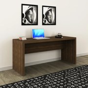 Mesa Reta Escrivaninha Escritório Home Office 163cm Nogal