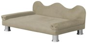 Cama Sofá Pet Meg Para Cães E Gatos Elegante e confortável Suede Nude