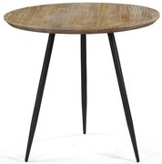 Mesa de Jantar Redonda Trime cor Driftwood Base Grafite 107cm - 64913 Sun House