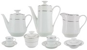 Aparelho De Chá E Café Porcelana Schmidt 53 Peças - Dec. Renda Branca 0163