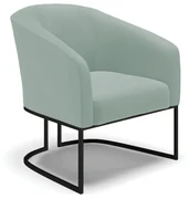 Poltrona Decorativa Industrial Preto Stella Cotelê Int/Veludo D03 - D'Rossi - Menta