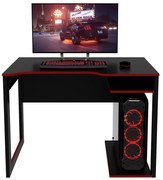 Mesa para Escritório Home Office Gamer ME4161 MDP Preto/Vermelho G69 - Gran Belo