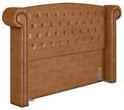 Cabeceira Cama Box Casal 140cm Provença P02 Sintético Caramelo - Mpoze