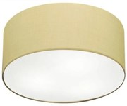 Plafon Cilíndrico Md-3058 Cúpula em Tecido 55x25cm Algodão Crú - Bivolt