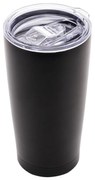 Copo Térmico Inox Parede Dupla Com Tampa Preto 600ml 28900 Wolff