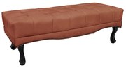 Recamier Decorativo 140cm Loewe Veludo Pés de Madeira Cobre G63 - Gran Belo