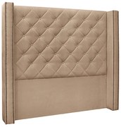 Cabeceira Decorativa Casal 1,64M Loewe Suede Bege G63 - Gran Belo