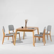 Conjunto Mesa Jantar com 06 Cadeiras Diamante RV Móveis  Cinamomo/Grafite/Preto