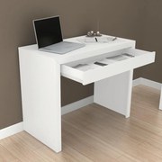 Escrivaninha Mesa Escritório Home Office 1 Gaveta Branco