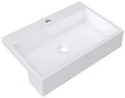 Cuba Pia Semi Encaixe para Banheiro Retangular 54cm XRT C08 Branco - M