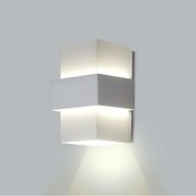 Arandela Smart Tubo Quadrado Facho Simples Unico Fechada 01 Lado 12X12... (BT - Branco Texturizado)