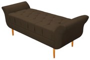 Recamier Estofado Ari 100 cm Solteiro Suede Marrom - ADJ Decor