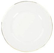 Prato Raso 26Cm Porcelana Schmidt - Dec. Filetado Ouro Pomerode 0010