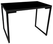 Mesa Para Computador Escrivaninha Industrial Porto Preto 120 cm - D'Rossi