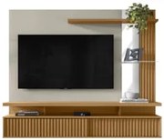 Painel TV 60 Pol e Bancada Suspensa Cherry Nature/Off L06 - Mpozenato