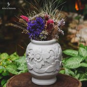 Vaso Floral em Marmorite 20cm