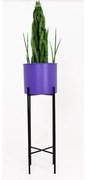 Cachepot Rouxinol Violeta Estrutura Preta 68cm - 46266 Sun House