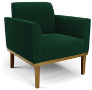 Poltrona para Sala Base Madeira Castanho Marisa Bouclê D03 - D'Rossi - Verde