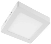 Plafon Led Sobrepor Quadrado Branco 12W Yamamura - LED BRANCO QUENTE (3000K)