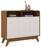 Buffet Aparador 3 Portas Vicenzo MDP Nature/OffWhite G21 - Gran Belo