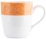 Caneca 225Ml Porcelana Schmidt - Dec. Cromo Laranja 2448