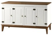 Buffet Antoine 4 Portas cor Branco com Amendoa 149 cm - 60746 Sun House