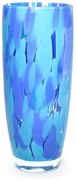 Vaso AD3 Multicor Azul e Água-marinha Murano Cristais Cadoro